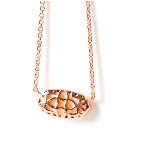 NEW Kendra Scott Rose Gold Elisa Pendant Necklace - Picture 3 of 10